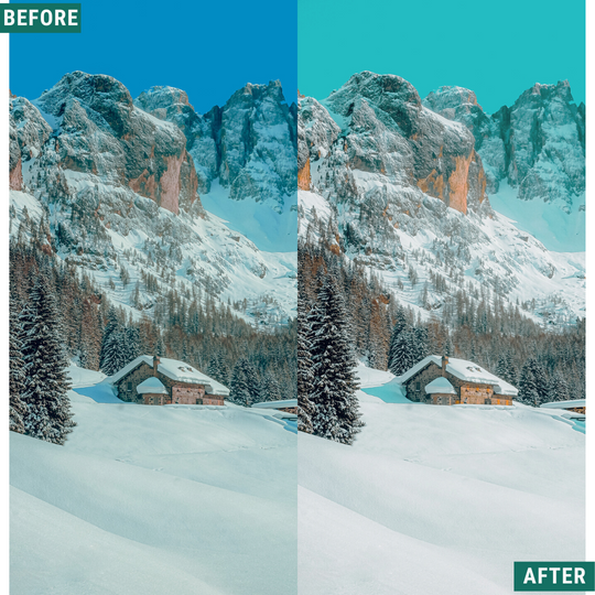 Teal Winter Lightroom Presets Pack