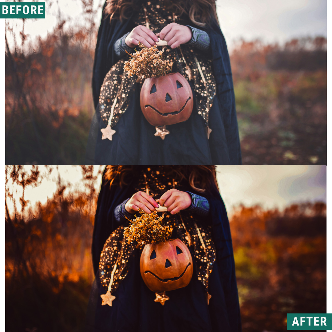 Spooky Orange Lightroom Presets Pack