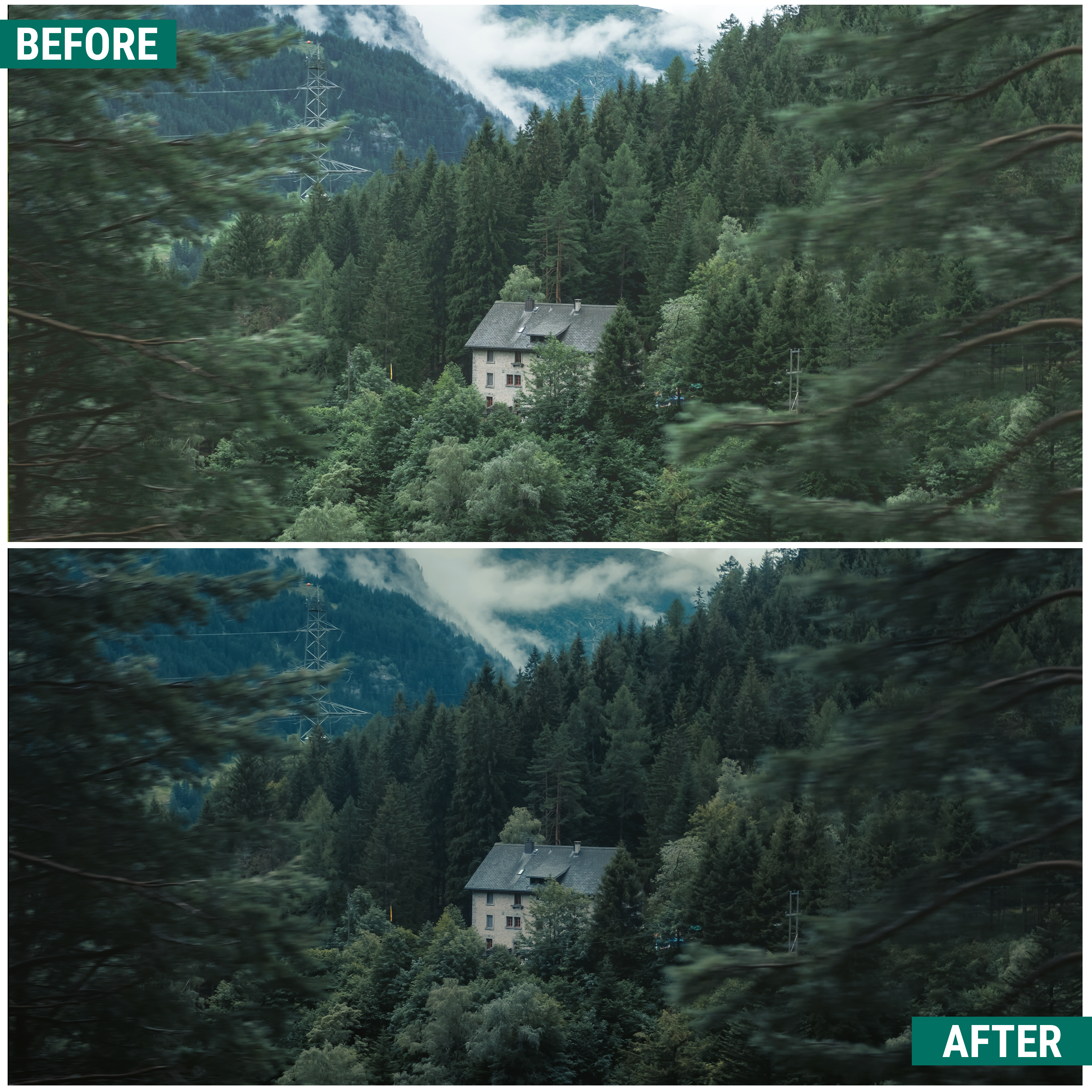 Moody Greens Lightroom Presets Pack