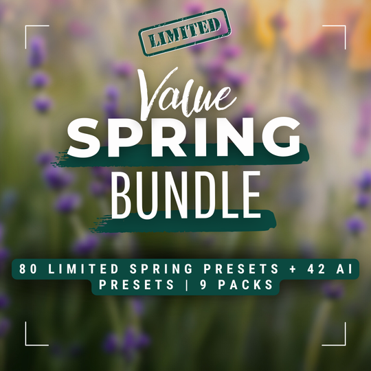 Spring Bundle LIMITED 80 Lightroom Presets + 42 Bonus AI Spring Presets