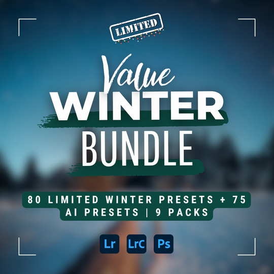 Winter Bundle LIMITED 80 Lightroom Presets + 75 Bonus AI Winter Presets